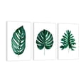 thumbnail image 1 of Cuadro Decorativo Tríptico Vertical Hojas Verdes Canvas Revolution  Set De 3 Cuadros 30x45 cm, 1 of 5