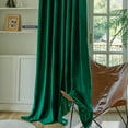thumbnail image 3 of PHOENIGON Velvet Solid Color Metal Grommets Room Darkening Curtain Panels (Set of 2 ), 3 of 15