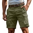 thumbnail image 2 of Men's Casual Work Shorts with Pockets Comfortable Stretch Fabric for Outdoor Hiking and Everyday Wear Mens Shor Drawstring Elastic Waist Casual Beach Pants, 2 of 6