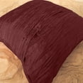 thumbnail image 3 of Crushed Taffeta Decorative Throw Pillow/Sham Cushion Cover Burgundy, 3 of 3