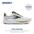 thumbnail image 2 of Zapatilla para correr Brooks Ghost 17 para hombre blanca, negra y té, talla 9 M, 2 of 6