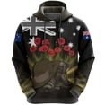 thumbnail image 2 of Sudadera con capucha con estampado 3D del Día de Anzac para hombre, ropa para que no olvidemos a Australia y Nueva Zelanda, sudaderas con héroes, suéteres con flores Remember, 2 of 5
