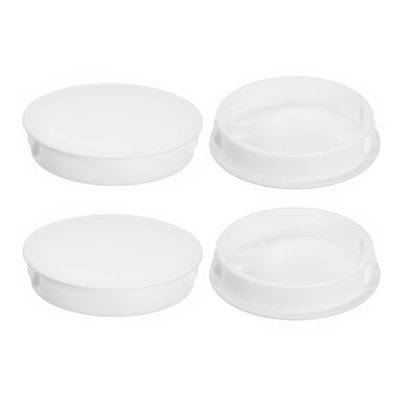4Pcs 50mm(2") Flush Type Panel Round Snap in Fastener, White