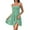 06# Mint Green, variant on Sundresses for Women Smocked Spaghetti Strap Square Neck Mini Babydoll Dress Casual Summer Flowy Tiered Ruffle Dress Beige 2XL