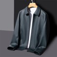 thumbnail image 3 of Chaqueta de piel de oveja con solapas cortas para hombre, nueva chaqueta de otoño e invierno para negocios, ocio, para jóvenes de mediana edad, 3 of 5