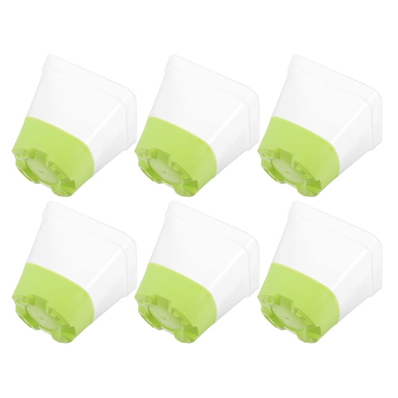 GETAJGHSD Set of 6 Clear Breathable Plant Pots with Silicone Base for Indoor Garden Plant Growth, Light Green