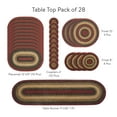 thumbnail image 4 of Homespice Highland Multicolor Jute Braided Table Accessories ( Pack Of 28 ) 4" Coaster (10pcs), 8" Trivet (4pcs), 15" Placemat (3pcs), 13x19" Placemat (10pcs) and 11x36" Table Runner (1pcs), 4 of 4