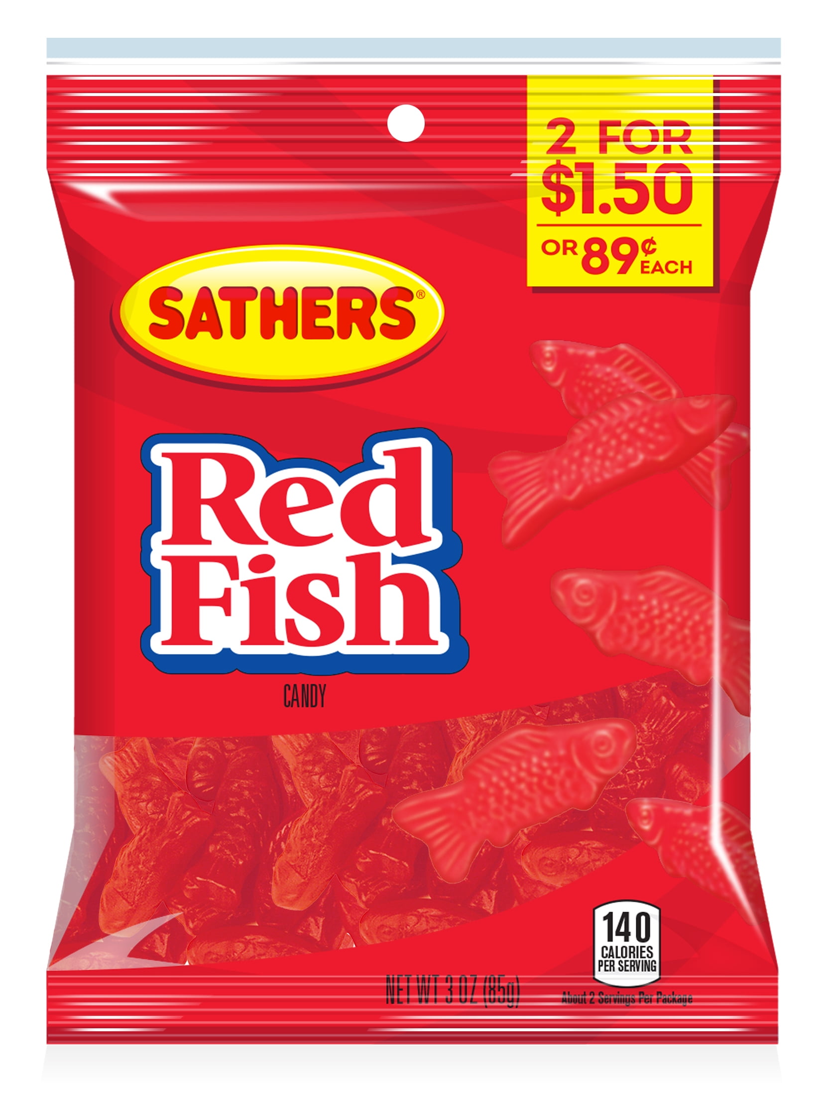 Sathers Red Fish Gummy Candy, 3 Oz