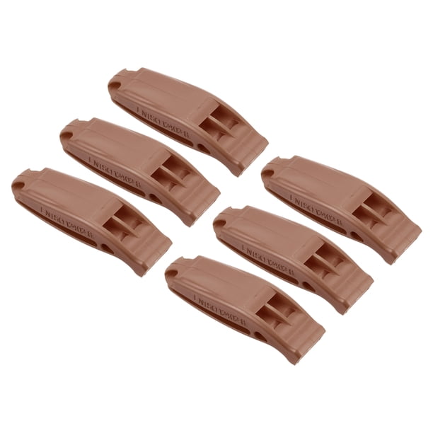 Silbatos de supervivencia Uxcell, silbato de seguridad con cordón para kayak, paquete de 6 en color marrón