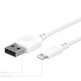 thumbnail image 3 of onn 3ft Lightning to USB Charging Cable, MFI Certified, Soft Touch Material, White - Compatible with iPhone 14/13/12/11/X/XR/XS/8/7/6/5, iPad, Airpods and more, 3 of 7