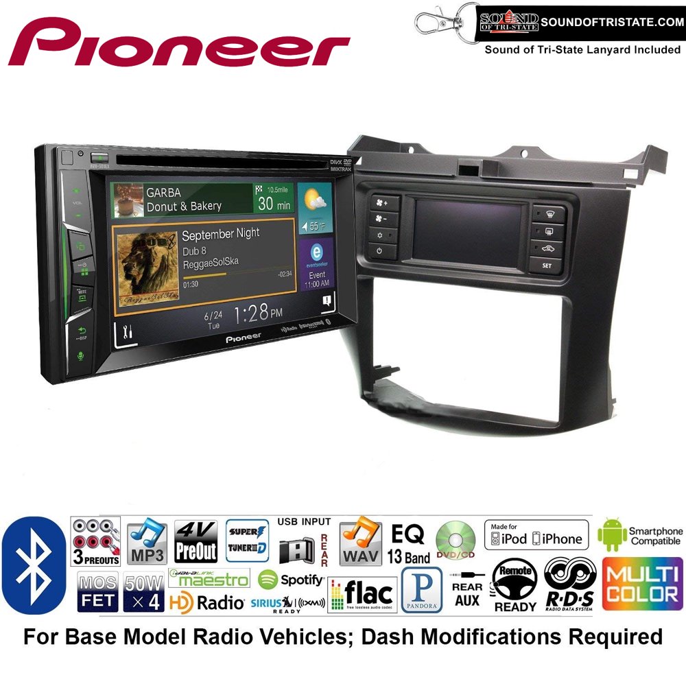 Pioneer AVH501EX Double Din Radio Install Kit with DVD/CD Player