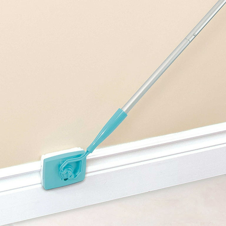 TIMIVO Baseboard Cleaner Tool with Handle,Wall Cleaner with Extension Pole  and 4 Reusable Cleaning Pads. Mop Quickly Clean Walls, Baseboards and