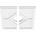 thumbnail image 2 of 12"OD x 3"ID x 4"C x 1"P Embry Architectural Grade PVC Contemporary Ceiling Medallion, Two Piece, 2 of 11