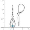 thumbnail image 4 of Auriga Fine Jewelry 14K White Gold Blue Diamond Dangle Earrings for Women, 4 of 5