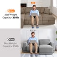 thumbnail image 3 of Oversized 122" U-Shaped Sectional Sleeper Sofa Bed with Pull-Out Bed,Storage Chaise,Type-C USB,Fuzzy Plush,7-Seat,Brown, 3 of 9