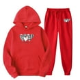 thumbnail image 4 of Women's Athletic Valentine's Day Sweatsuit - 2 Piece Funny Bow Graphic Hoodie Jogger Pants Outfit, 4 of 4