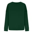 thumbnail image 4 of Vedolay Hoodless Sweatshirts for Women 2023 Loose Hooded Pullover Tunic Green,L, 4 of 5