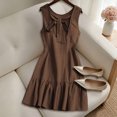 thumbnail image 4 of ASEIDFNSA Womens Tank Dress Sleeveless Crew Neck Ruffle Hem Short Summer Dress, 4 of 5