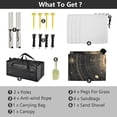 thumbnail image 5 of Portable Beach Tent Sun Shelter With Ground Pegs Water And Wind Resistant Sun Shade Canopy Angle Adjustable Black & Gold Celestial Map, 5 of 7