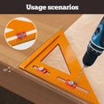 thumbnail image 3 of 2-In-1 Rafter Square,Positioning Triangle Ruler Innovative Rafter Square Tool Adjustable Triangle Ruler Protractor 2pcs, 3 of 6