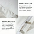 thumbnail image 3 of 3-Piece Ruffled Linen Duvet Cover Set, Natural Flax, Breathable Soft Washed Bedding with Elegant Solid Color & Corner Ties, 3 of 4