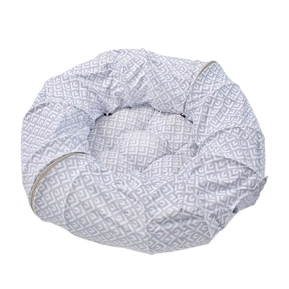 Cat Tunnels Bed Cave Maze House with Detachable Cushion Portable Cat Toys Washable Cat Tunnel Tube Toy Pet Interactive Toys for Guinea Pig Puppy