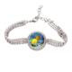 thumbnail image 1 of El agua del océano de luz de los peces la foto Pulsera de tobillera de cadena de tenis, joyería de diamantes, 1 of 3