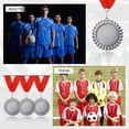 thumbnail image 6 of Uxcell Award Medals, Prize Winner Medals with Red Neck Ribbon Medals for Meetings Silver, 6 of 7
