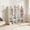 White, variant on Kids 4-Section Storage Locker, 4 Cubbies & 8 Hooks, Cubby Storage Organizer for Home, School, Nursery, or Kindergarten, Sturdy Children's Bookshelf & Coat Rack