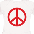 thumbnail image 4 of Inktastic Fun Red Peace Sign Boys or Girls Long Sleeve Baby Bodysuit, 4 of 5