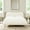 White, variant on Ebony Black Upholstered Curved Headboard King Platform Bed With In Black, Soft Upholstery
