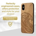 thumbnail image 2 of Case Yard Wooden Case Outside Soft TPU Silicone, Slim Fit Shockproof Wood Protective Phone Cover for Girls Boys Men and Women, Supports Wireless Charging Eagle Design case for iPhone-XS-Max, 2 of 7