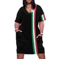 thumbnail image 1 of Il Tricolore-vestido holgado con bolsillos para mujer ropa con diseño de bandera italiana tendencia de verano, 1 of 6