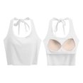 thumbnail image 5 of vigerkar Womens Tank Tops Sexy Halter Neck Going Out Tops Summer 2026 Trendy Backless Workout Shirts Sleeveless Y2k Clothes (White, S), 5 of 5