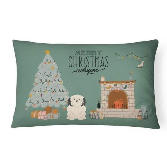 Lowchen Christmas Everyone Canvas Fabric Decorative Pillow