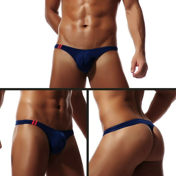 ITFABS Men's Underwear, Simple Sexy Breathable Low Cut Thong Underwear