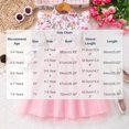 thumbnail image 3 of Fesfesfes Girls Floral Print Ruffle Collar Shirt Dress with Pink Tulle Dress and Bow Waist Long Sleeve Princess Party Outfit for Birthday Ages 3-8 Years, 3 of 8