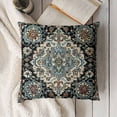 thumbnail image 3 of YINGXI Pillow Covers,Geometric Vintage Carpet Pattern Throw Pillows Case,Light Blue Vintage Carpet Design Cushion Covers for Home Sofa Bed Couch 24x24in, 3 of 5
