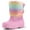 Pink Rainbow, variant on Kushyshoo Girls Snow Boots with Faux Fur Lining Purple Rainbow Warm Winter Shoes for Kids Size 1