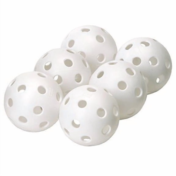 Champion Sports White Plastic 12" Softballs Training Practice Balls (White) 6PK