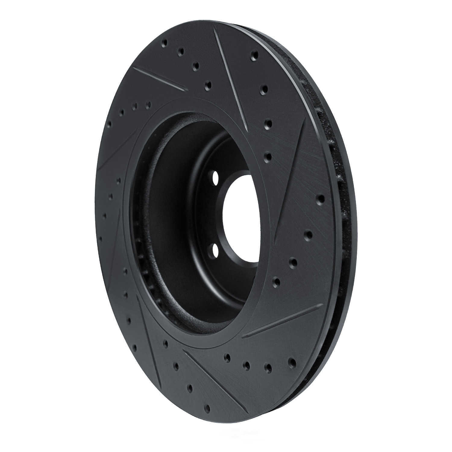 Dynamic Friction Company 633-31096L DFC Brake Rotor - Drilled And Slotted - Black
