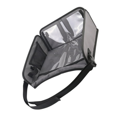 Kids Travel Tray for Car Seat and Aircraft with Detachable Tablet Holder and Multiple Storage Pockets for Long Trip