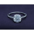 thumbnail image 3 of AFFY 2.75 Carat Moissanite Diamond Halo Engagement Ring for Women 14K White Gold over Silver-10, 3 of 7
