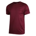 thumbnail image 5 of YLSDY Men's Quick Dry Ribbed T-Shirts Basic Solid Color Crew Neck Short Sleeve Tees Wine S, 5 of 5