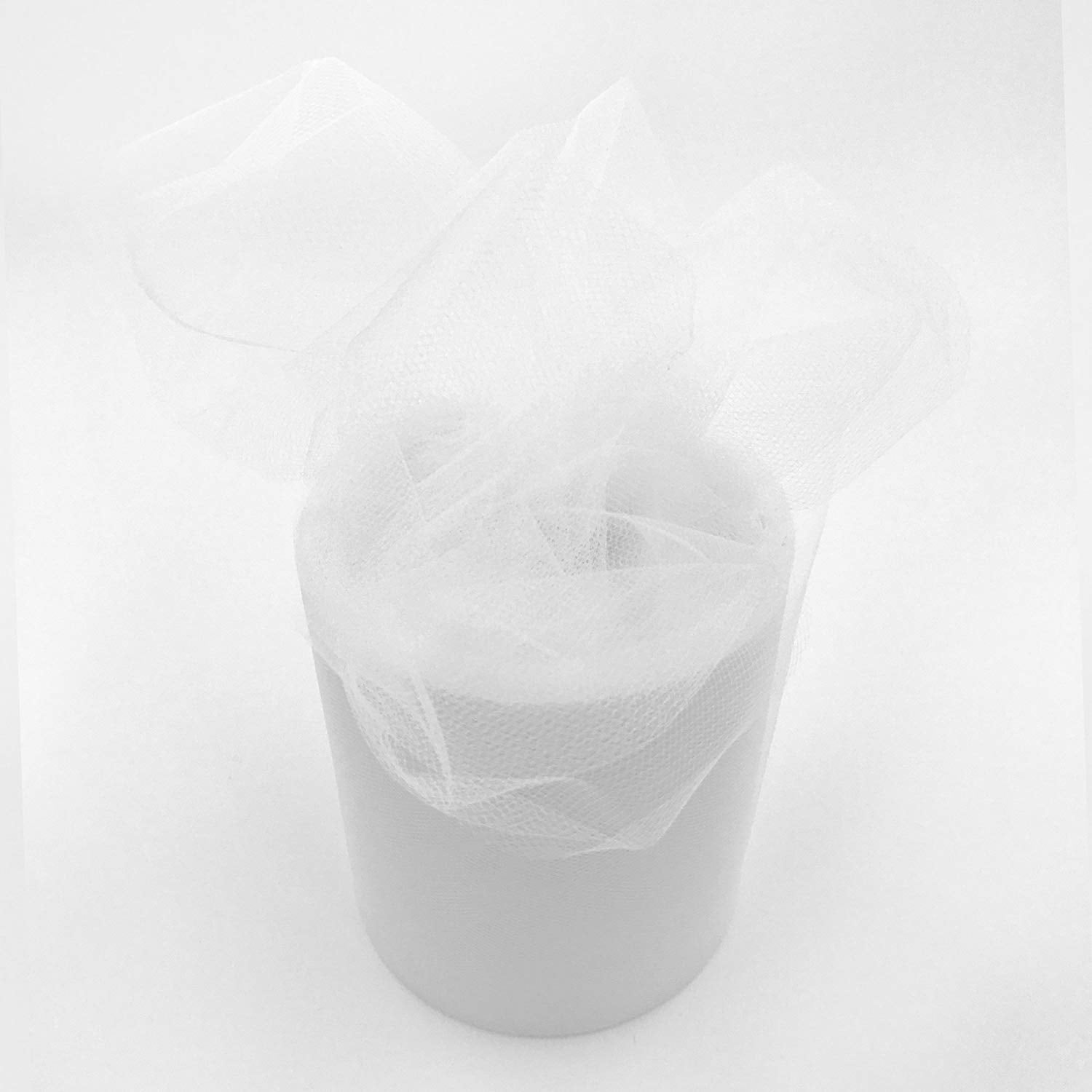 600ft Tulle Ribbon Tulle Fabric Table Skirt Wedding Decorations Gift Wrapping White Tulle Roll 6Inchx200Yards