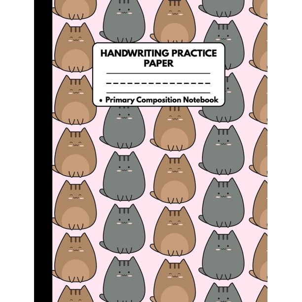 Handwriting Practice Paper Notebook Primary Composition Notebook : Cat