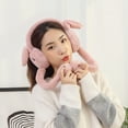 thumbnail image 2 of Winter Earmuff Rabbit Ear Solid Color Moving Bunny Ear Warmer Ear Muff for Ski, 2 of 8