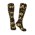 thumbnail image 5 of Lsque glod Skull snake bird Printed Crew Socks Men's Women's LightWeight Thin Casual Calf Socks ,Knee High Socks,Cotton Socks, 5 of 9