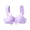 Purple, variant on Solid color Bikini Top Only for Women Bow Decor Ruffle Straps Lace up Swimsuit No Bottom (White, L)