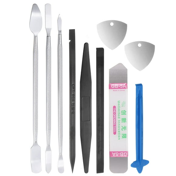 Unique Bargains 10 in 1 Electronics Repair Tool Kit Metal Pry Bar Set for Screen